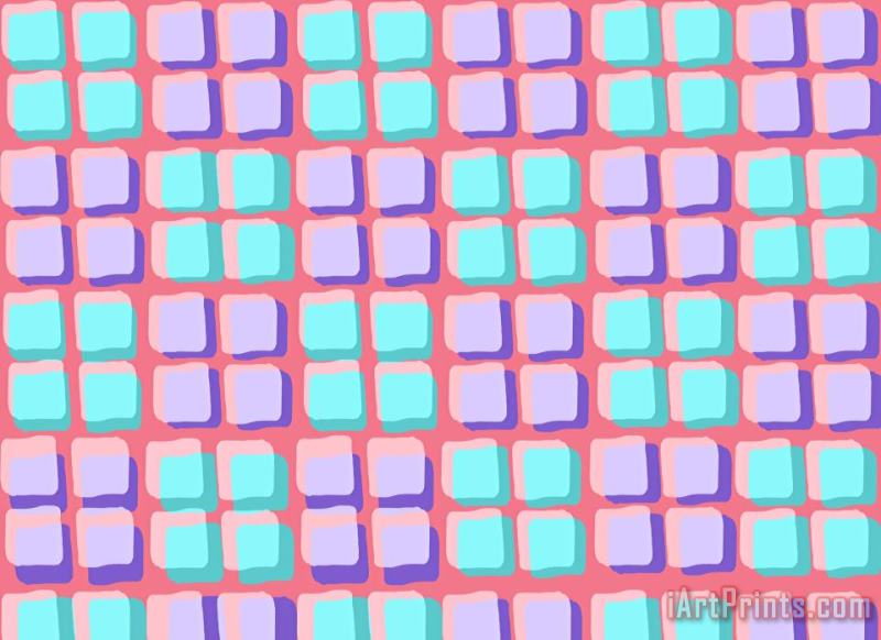 Lots of Squares painting - Louisa Knight Lots of Squares Art Print