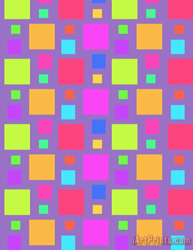 Louisa Knight Multicoloured Squares Art Painting