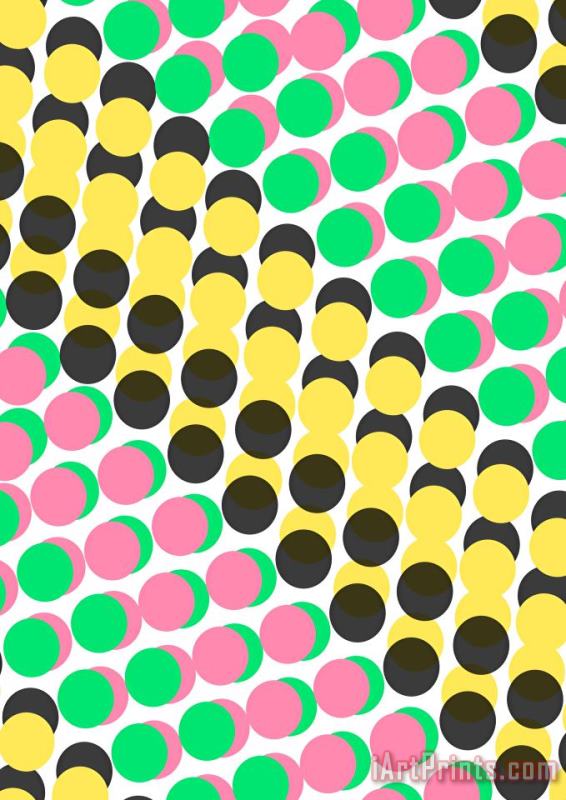 Overlayed Dots painting - Louisa Knight Overlayed Dots Art Print