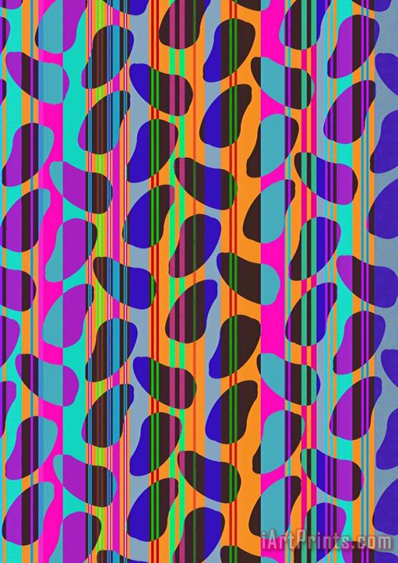 Louisa Knight Stripe Beans Art Print