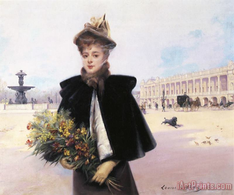 Louise Abbema April Morning, Place De La Concorde Art Painting