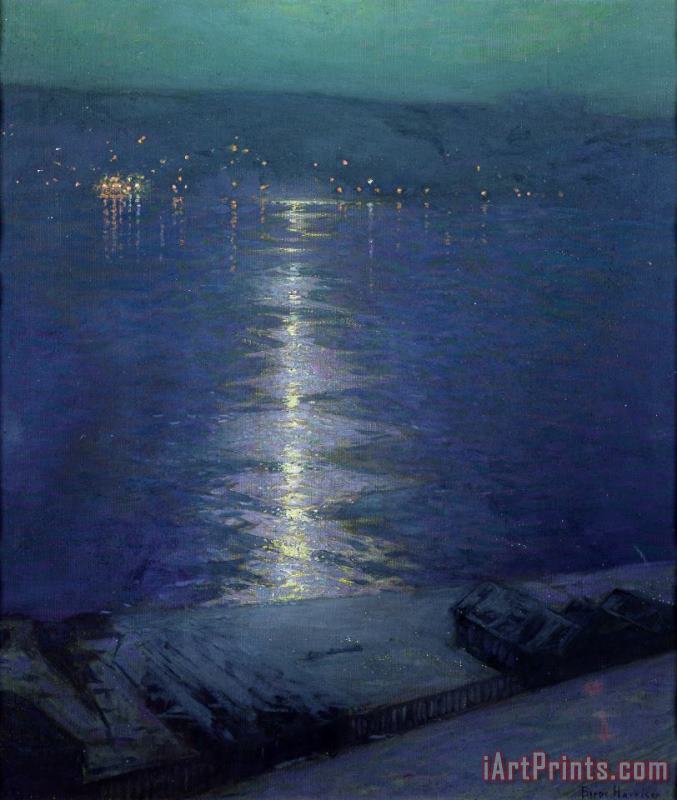 Lowell Birge Harrison Moonlight on the River Art Print