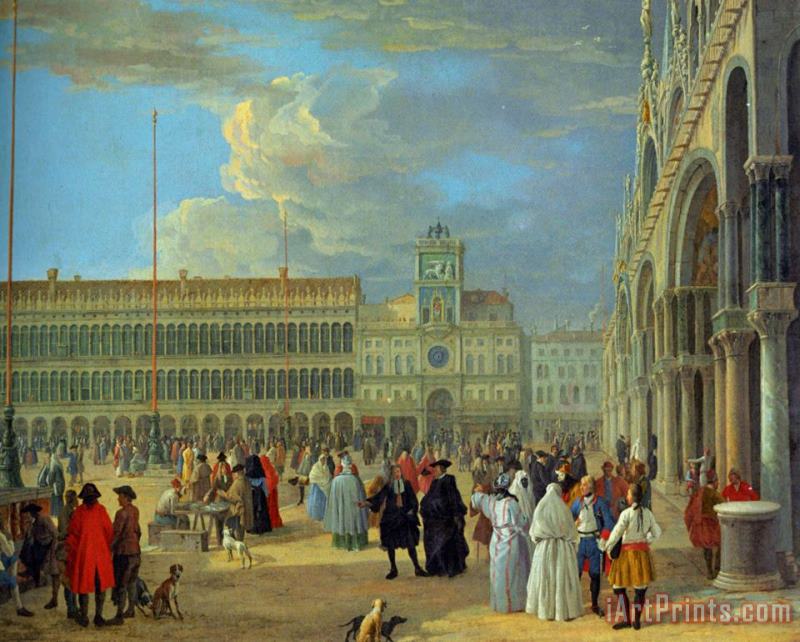 View of Piazza San Marco painting - Luca Carlevaris View of Piazza San Marco Art Print