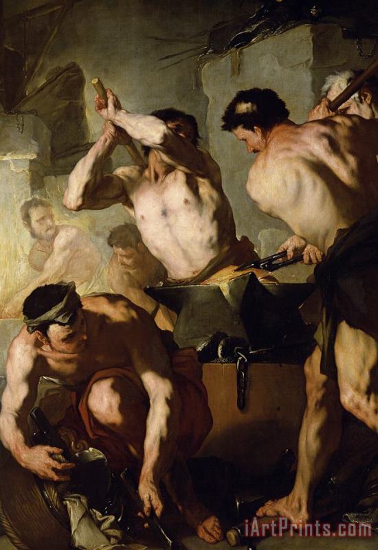 Vulcan's Forge painting - Luca Giordano Vulcan's Forge Art Print