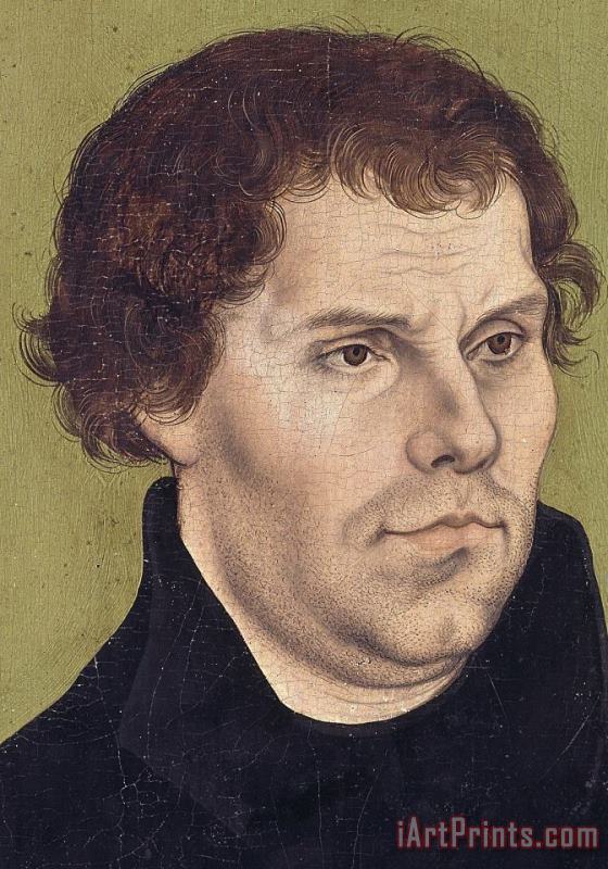 Lucas Cranach Portrait Of Martin Luther Aged 43 Art Print