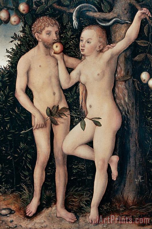 Lucas Cranach Elder Adam And Eve Art Painting