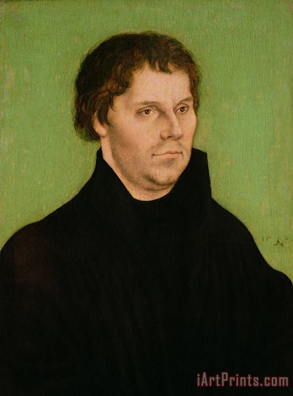 Portrait of Martin Luther painting - Lucas Cranach the Elder Portrait of Martin Luther Art Print