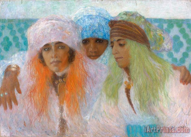 Lucien Levy-Dhurmer Beauties Marrakech Art Painting