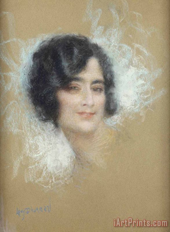 Lucien Levy-Dhurmer Portrait of Woman Art Painting