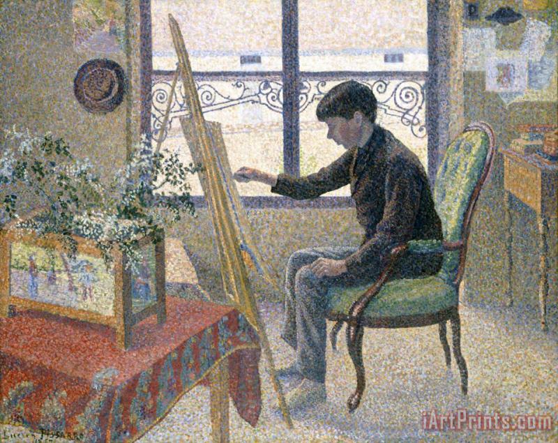 Interior of The Studio painting - Lucien Pissarro Interior of The Studio Art Print