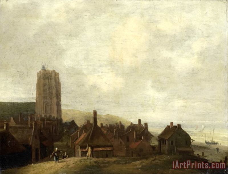 View of Egmond Aan Zee painting - Ludolf Backhuysen View of Egmond Aan Zee Art Print