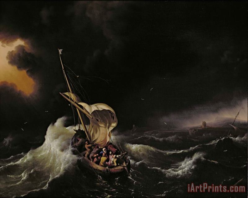 Ludolph Backhuysen Christ in the Storm on the Sea of Galilee Art Painting