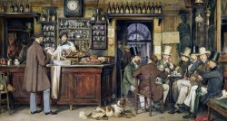 Ludwig Passini The Greek Cafe In Rome painting