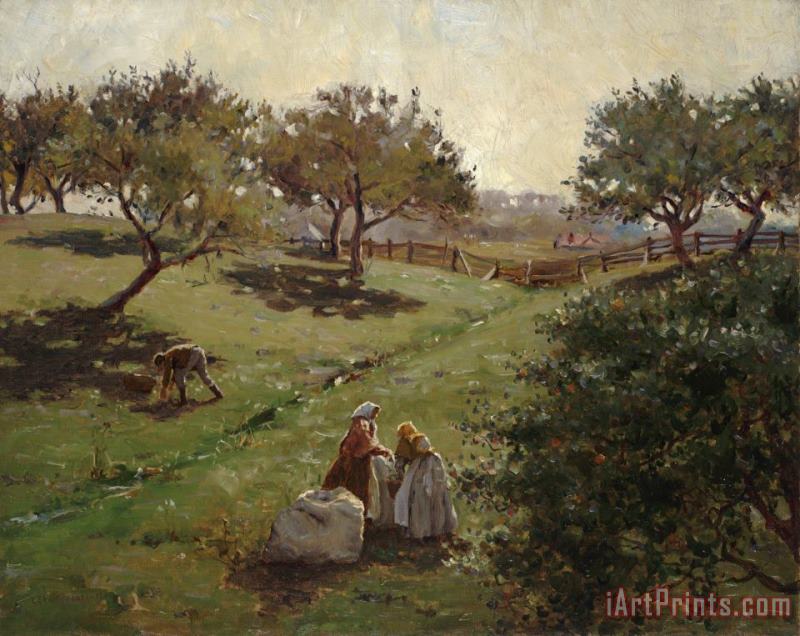 Luther Emerson van Gorder Apple Orchard Art Painting