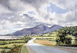 Lydia de Burgh The Mountains of Mourne from near Dundrum painting