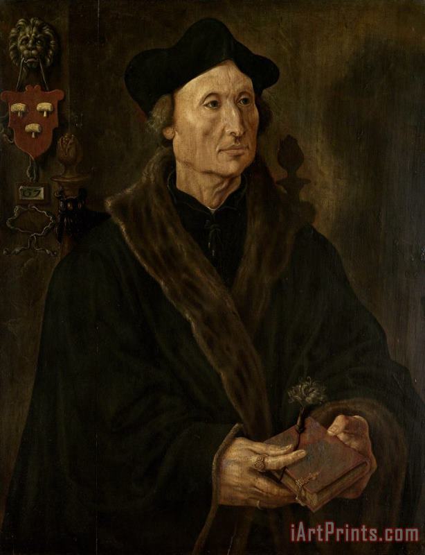 Portrait of Johannes Colmannus, Rector of The Convent of St. Agatha at Delft painting - Maarten van Heemskerck Portrait of Johannes Colmannus, Rector of The Convent of St. Agatha at Delft Art Print