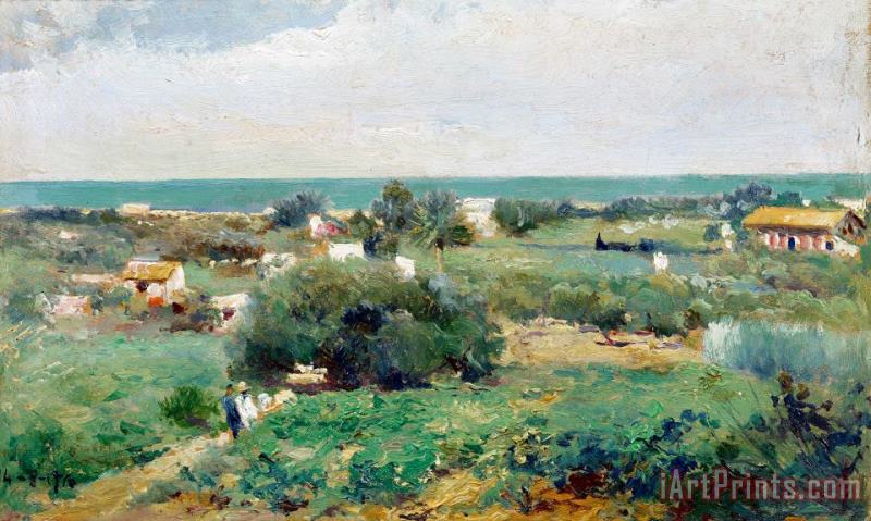 Paisaje, 1910 painting - Manuel Garcia y Rodriguez Paisaje, 1910 Art Print