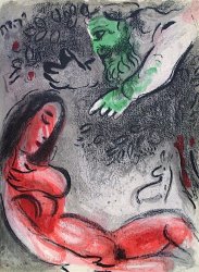 Marc Chagall Bible Eve Maudite Par Dieu painting