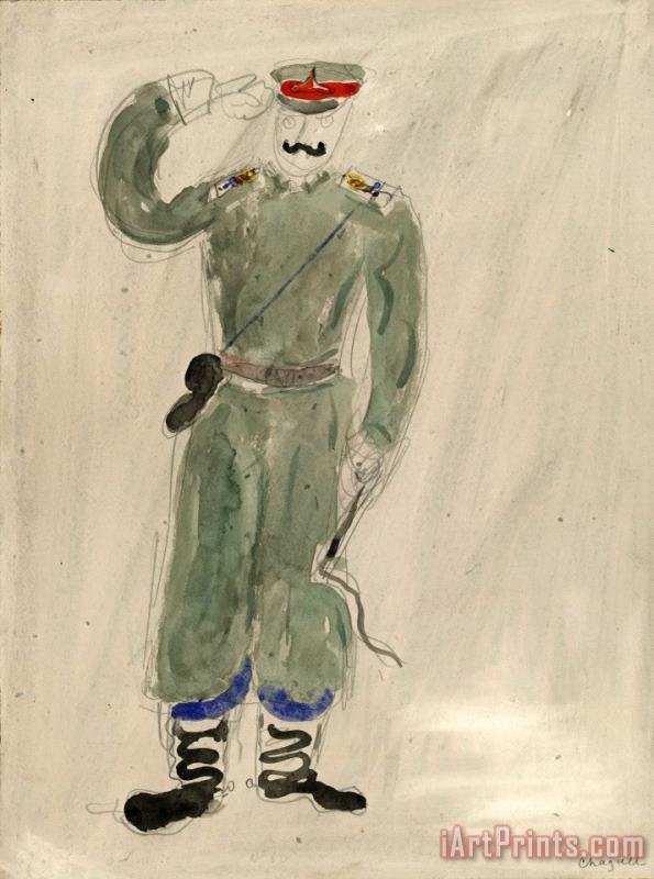 Marc Chagall Costume for Policeman, Costume Design for Aleko (scene Iv). (1942) Art Print