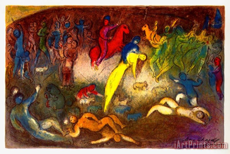 Marc Chagall Enlevement De Chloe Abduction of Chloe Art Print