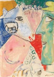 Marc Chagall Etude Pour 'moi Et Le Village', 1911 painting