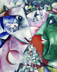 Marc Chagall I And The Village, 1911 painting