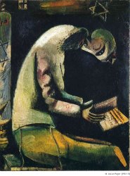 Marc Chagall Jew at Prayer 1913 painting