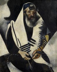 Marc Chagall Jew in Black And White (le Juif En Noir Et Blanc), 1914 painting