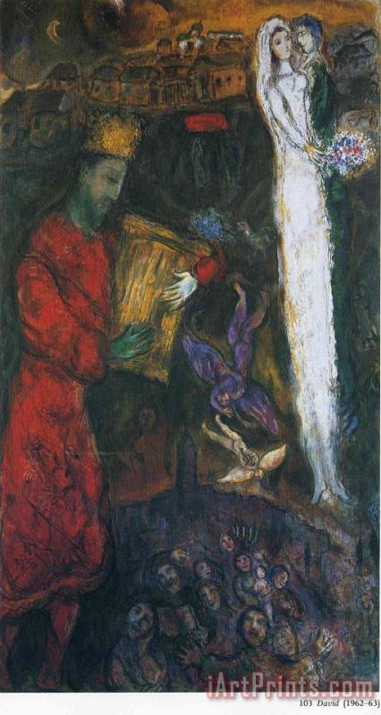 Marc Chagall King David 1963 Art Painting