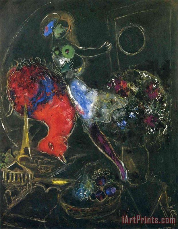 Marc Chagall Night 1953 Art Print