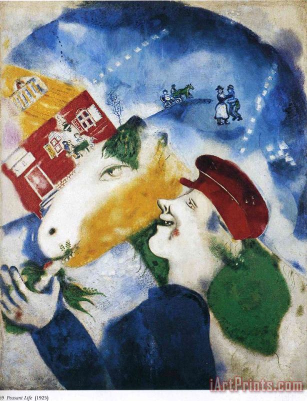 Peasant Life 1925 painting - Marc Chagall Peasant Life 1925 Art Print