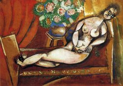 Marc Chagall Reclining Nude 1911 painting