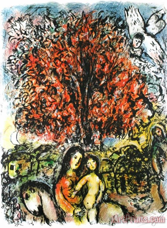Sainte Famille painting - Marc Chagall Sainte Famille Art Print