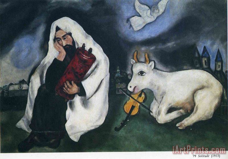 Marc Chagall Solitude 1933 Art Print