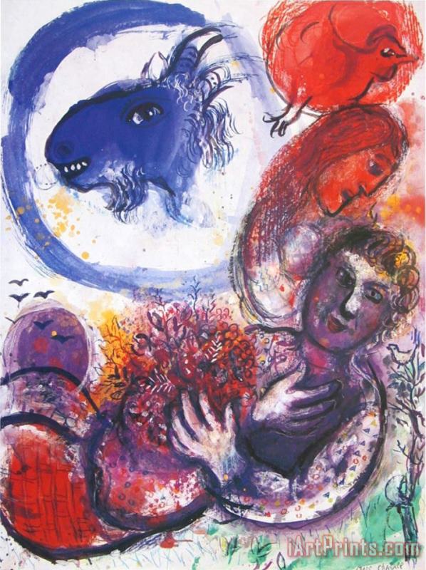 The Blue Goat painting - Marc Chagall The Blue Goat Art Print