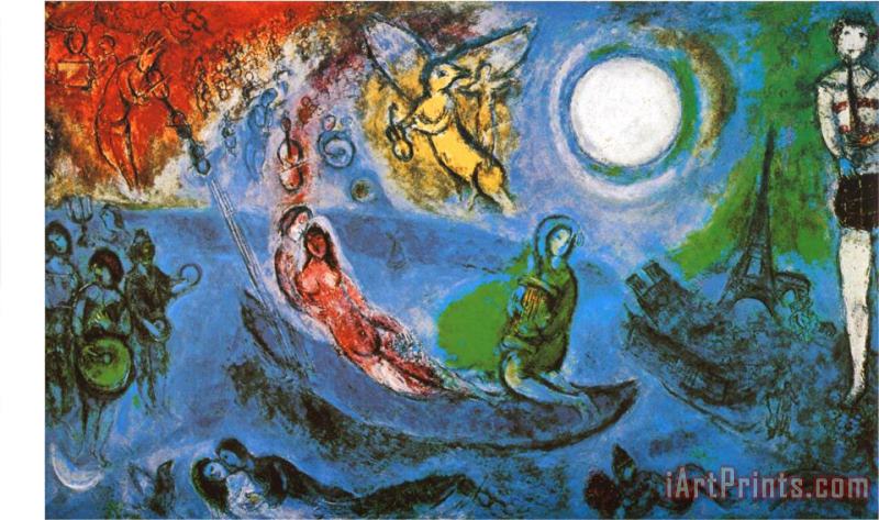 The Concert painting - Marc Chagall The Concert Art Print