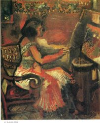 Marc Chagall The Model 1910 painting