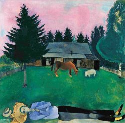 Marc Chagall The Poet Reclining 1915 painting Marc Chagall The Poet Reclining 1915 painting