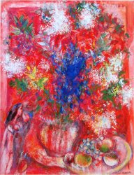 Marc Chagall The Red Flowers painting