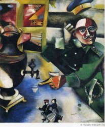 Marc Chagall The Soldier Drinks 1912 painting