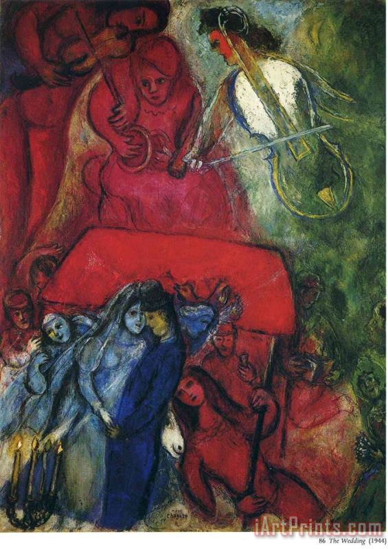 Marc Chagall The Wedding 1944 Art Print