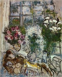 Marc Chagall The White Window painting