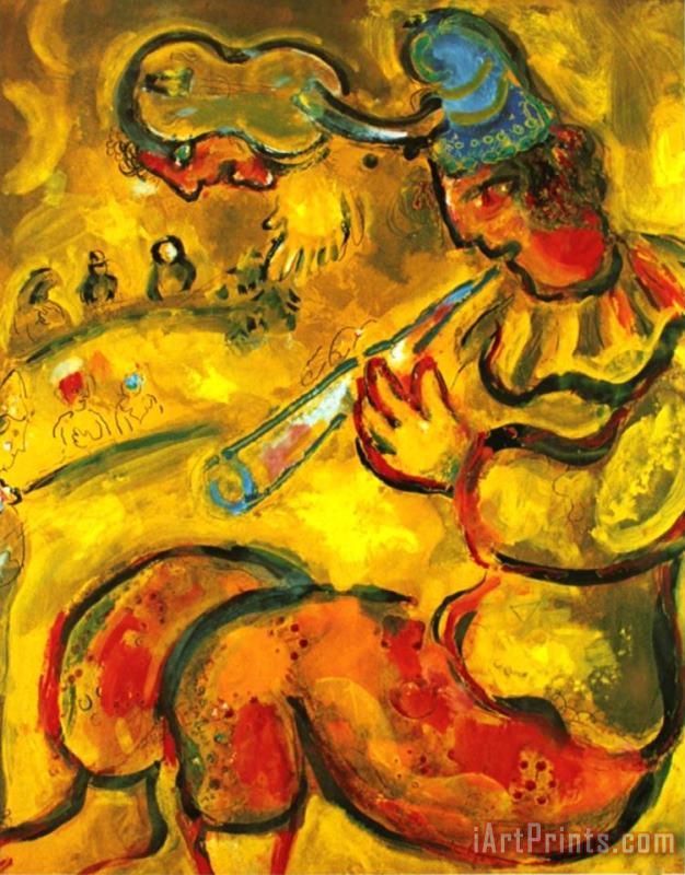 Marc Chagall The Yellow Clown Art Painting