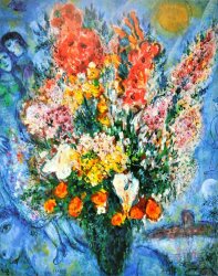 Marc Chagall Vase of Flowers Le Bouquet 1958