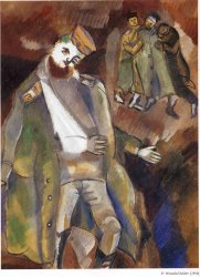 Marc Chagall Wounded Soldier 1914 1 painting