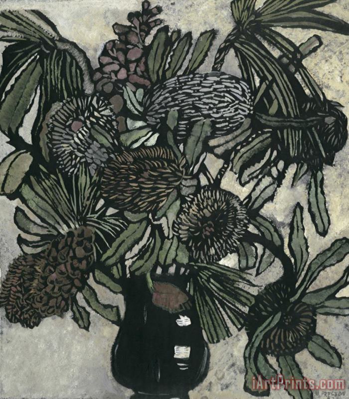 Banksia in Jug painting - Margaret Preston Banksia in Jug Art Print