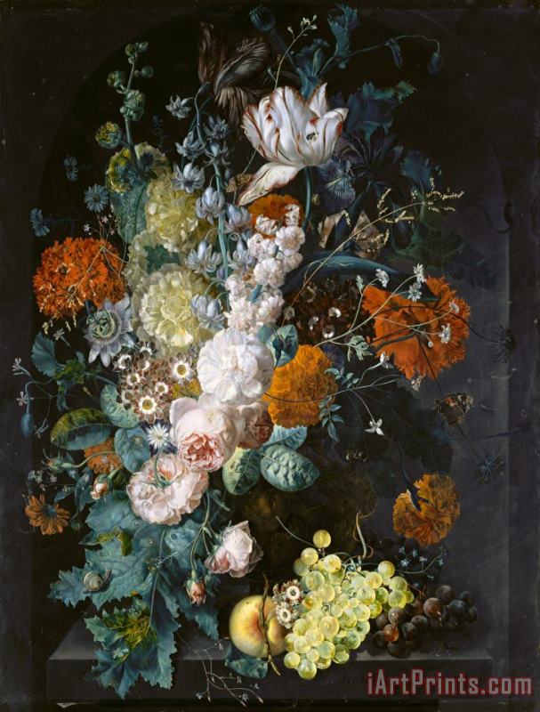 A Vase of Flowers painting - Margareta Haverman A Vase of Flowers Art Print