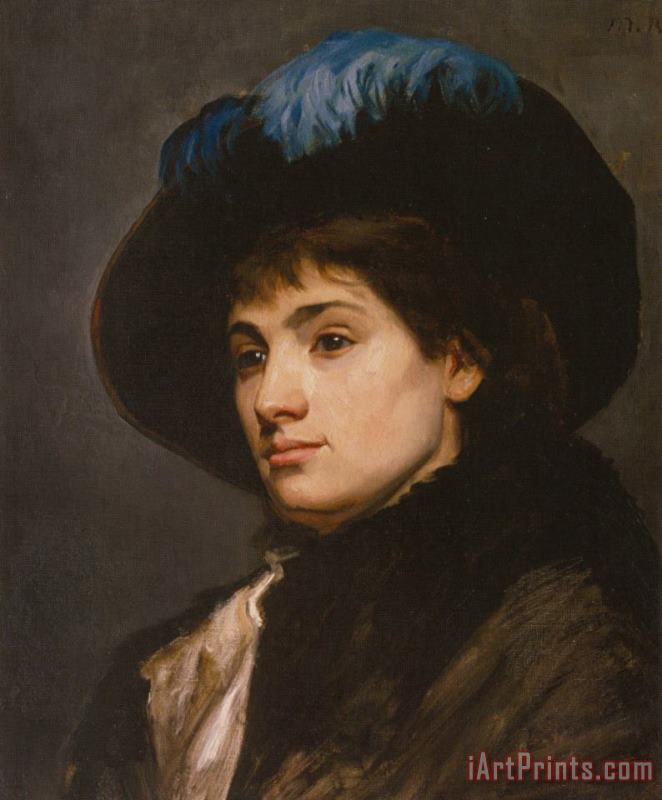 Maria Konstantinowna Bashkirtseff Portrait of a Woman Art Print