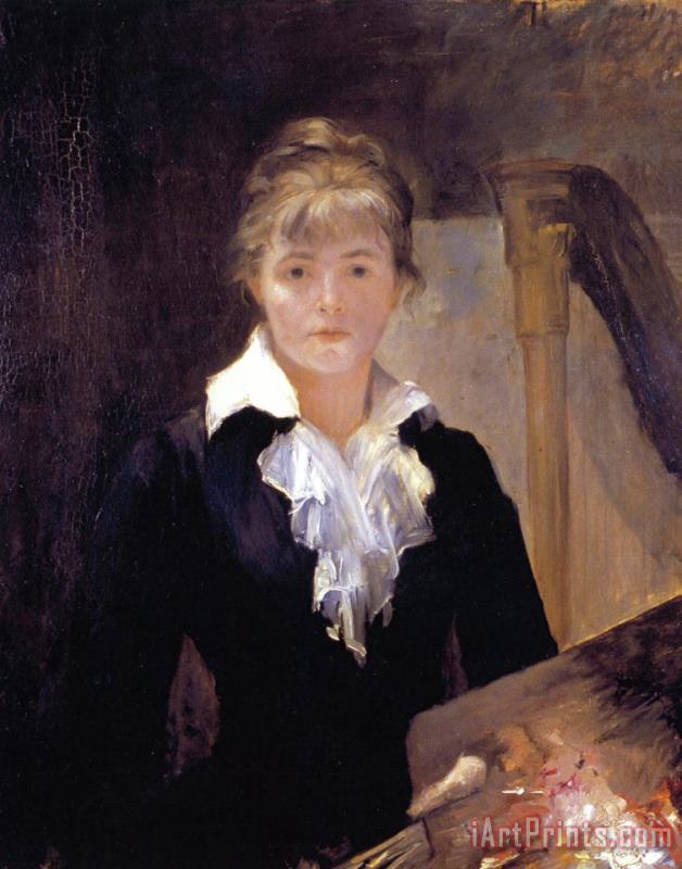 Maria Konstantinowna Bashkirtseff Self Portrait with a Palette Art Painting