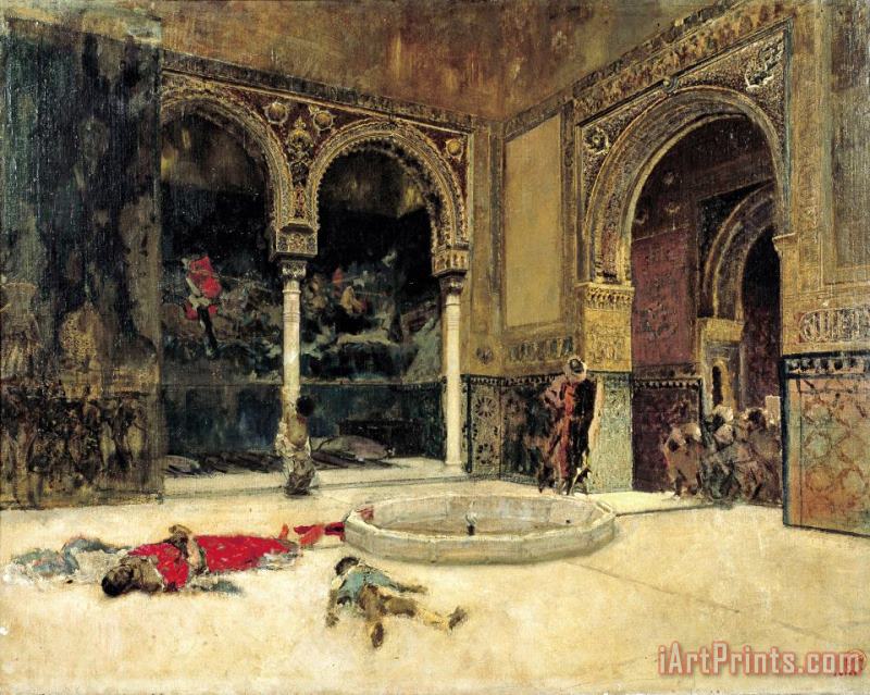 The Slaying of The Abencerrajes painting - Mariano Jose Maria Bernardo Fortuny Y Carbo The Slaying of The Abencerrajes Art Print